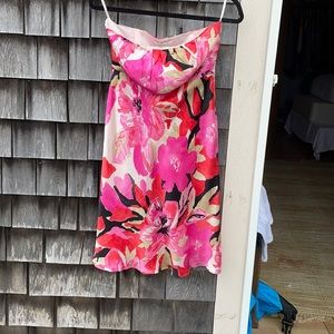 Banana republic silk strapless dress